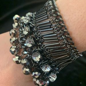 Silver Jeweled Bracelet